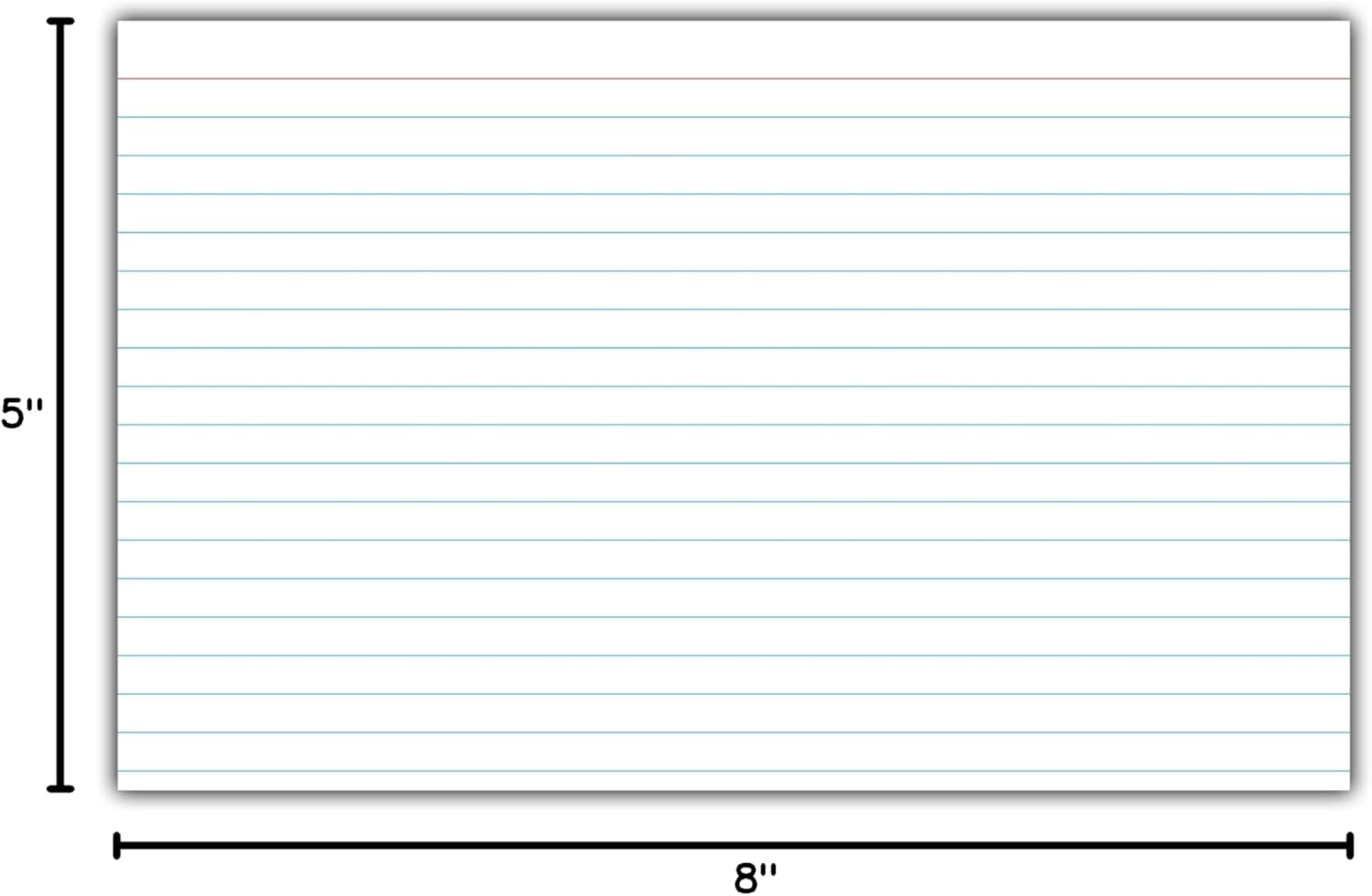 C-Line 5” x 8” Index Cards, White, Ruled, 25/PK (49907) - Image 7